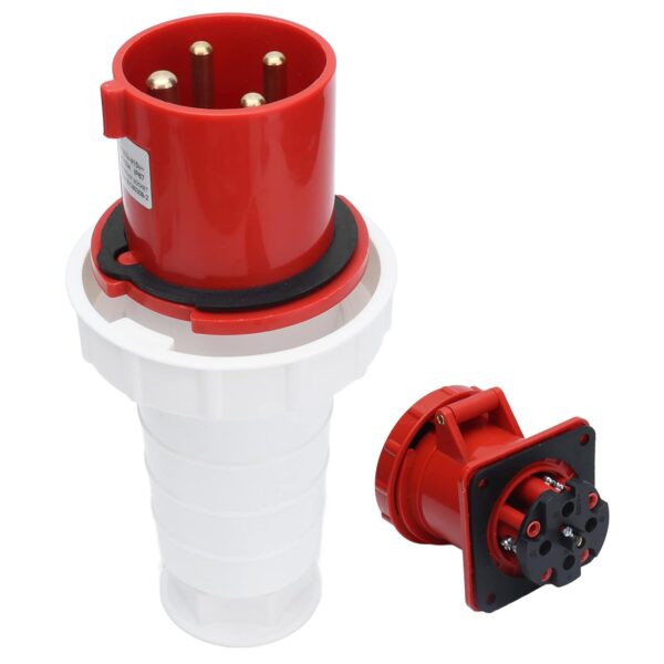 Four-prong electrical plug CEE 16A-2H >50V/1624 SV/HLME 3P 300/500 HZ/SOCKET